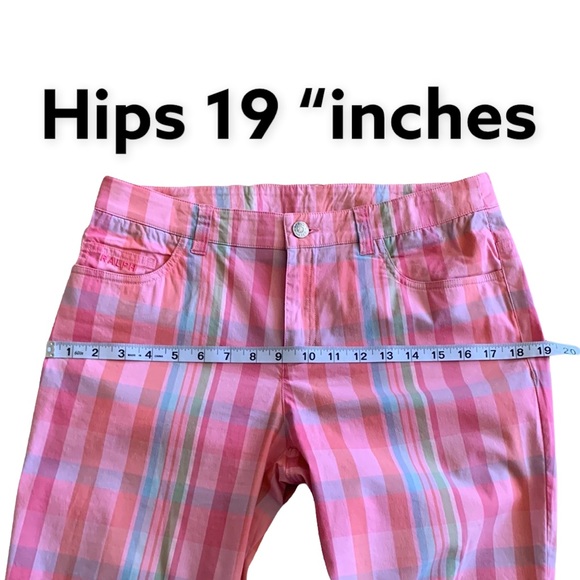 Pink Plaid Ralph Lauren Y2K Style Capri Pants Size 4 - Picture 12 of 12